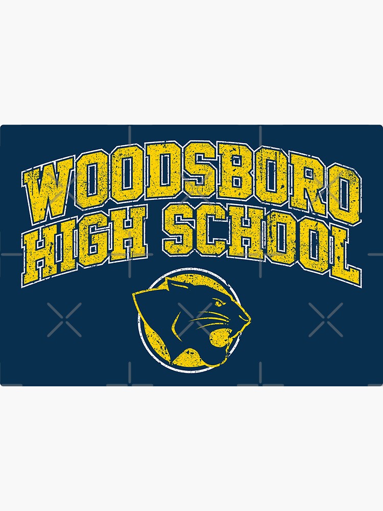 "Woodsboro High School" Sticker for Sale by huckblade Redbubble