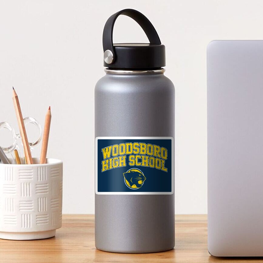 "Woodsboro High School" Sticker for Sale by huckblade Redbubble