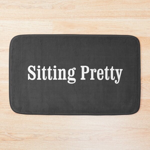 Item preview, Sitting Pretty, Dark Charcoal Black designed and sold by ThingsThatSing.