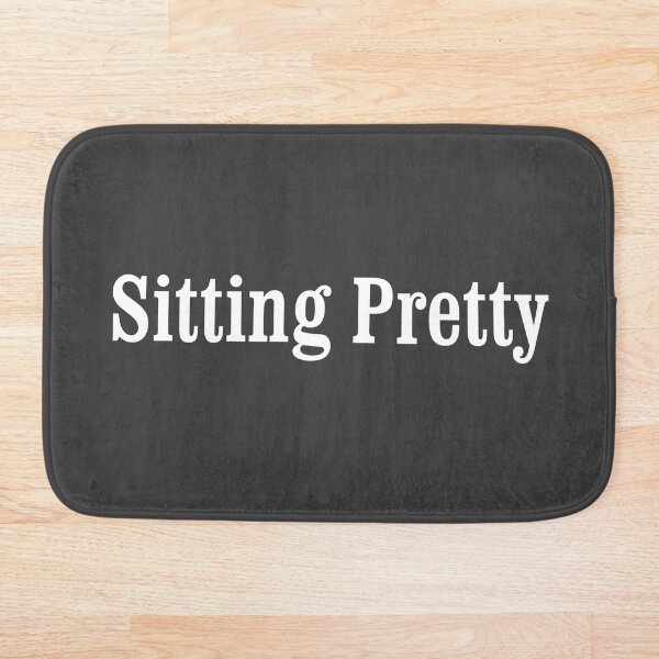 Item preview, Sitting Pretty, Dark Charcoal Black designed and sold by ThingsThatSing.