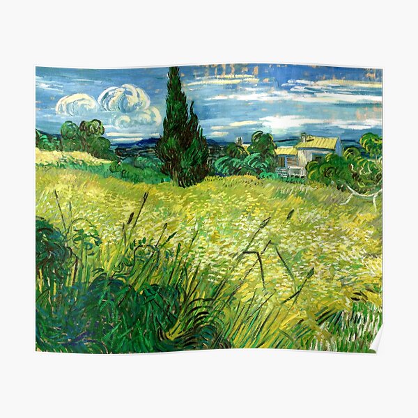 Vincent van Gogh - Green Field Poster