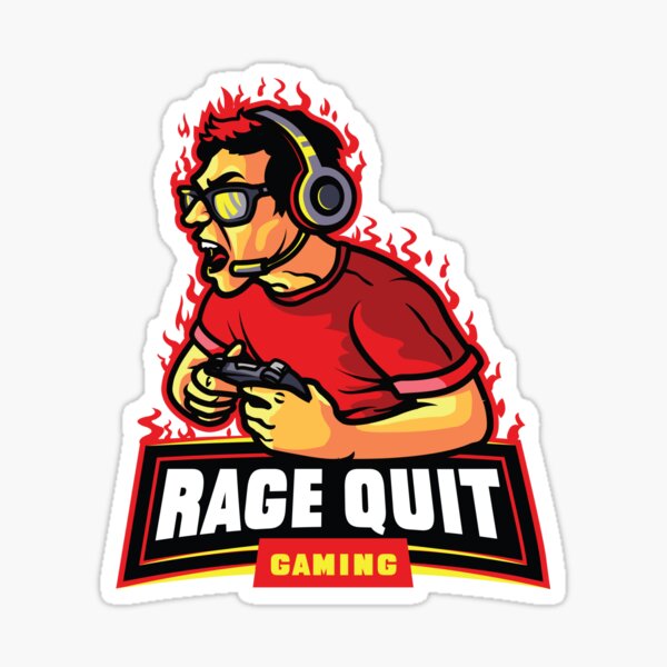 Rage Quit Sticker - heartsandcotrollers – Swag Junkies