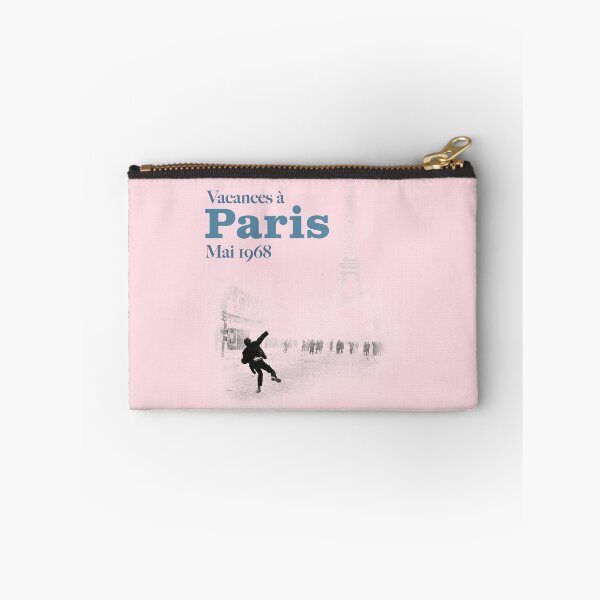 Item preview, ! Paris Revolt, May 68: 'VACANCES A PARIS': Throwing Rocks at the Police: Blue Text ! designed and sold by Day Chapman.
