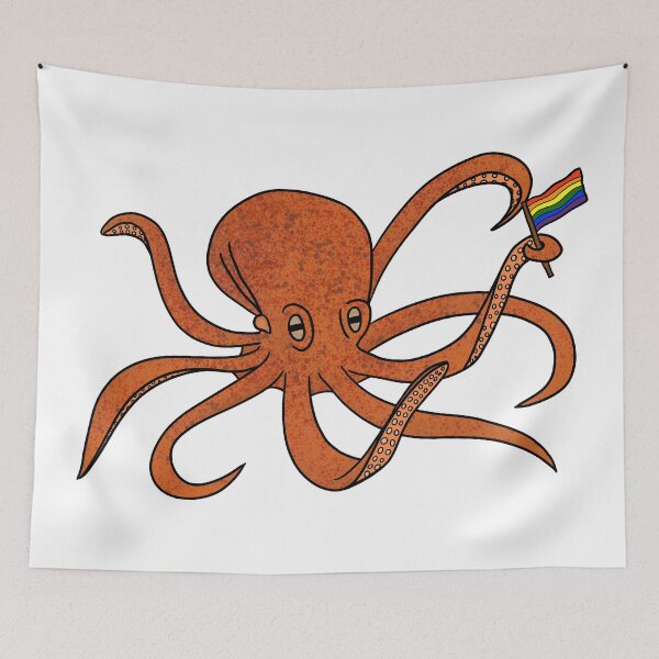 Item preview, Gay Pride Octopus designed and sold by calenca.