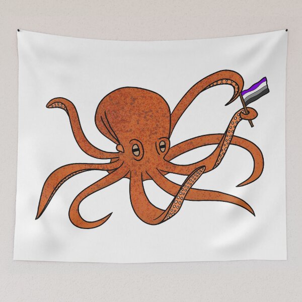 Item preview, Asexual Pride Octopus designed and sold by calenca.