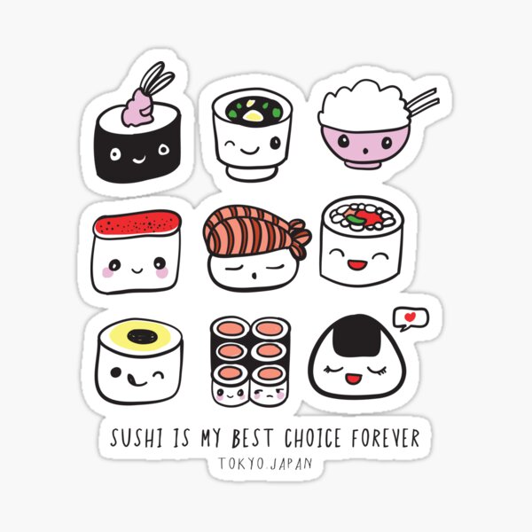 Sushi Cannon ball Attack - Sushi - Sticker