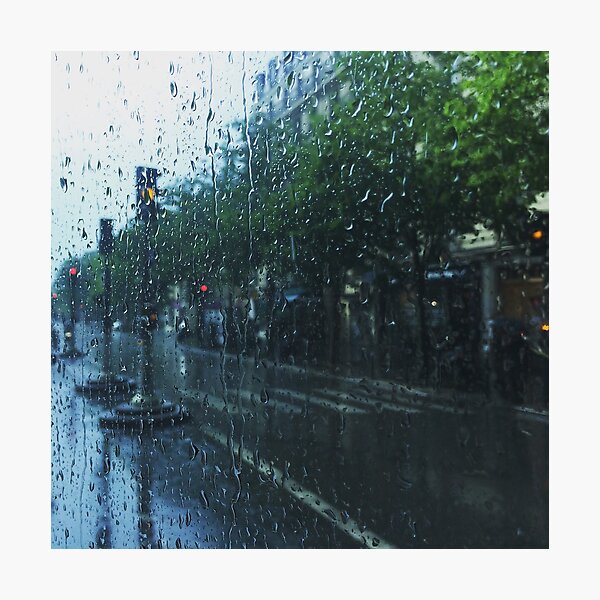 Paris: Riding the Bus in the Rain Photographic Print