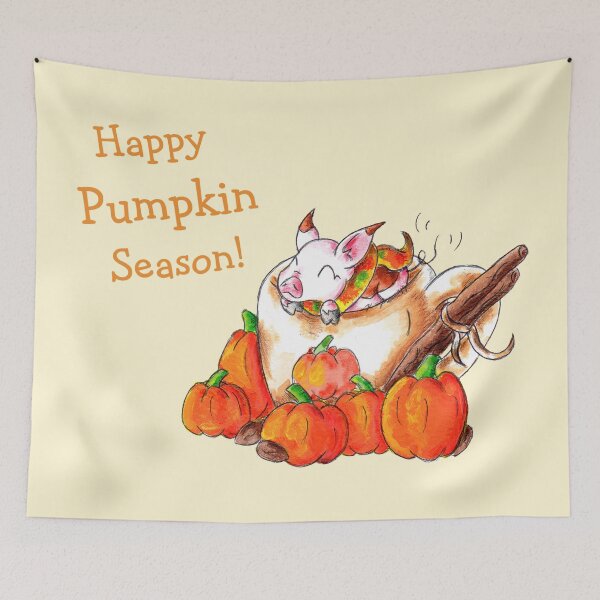 Item preview, Pumpkin Spice Piggy (With Text) designed and sold by KOKeefeArt.