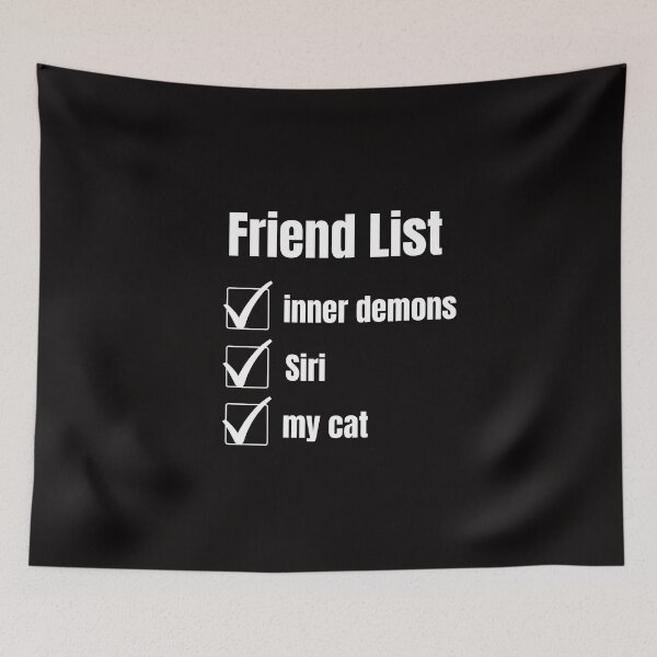 Item preview, Friend Checklist Introvert Funny Happy Sarcastic Cute Awkward Antisocial Gift Idea designed and sold by EpsilonEridani.