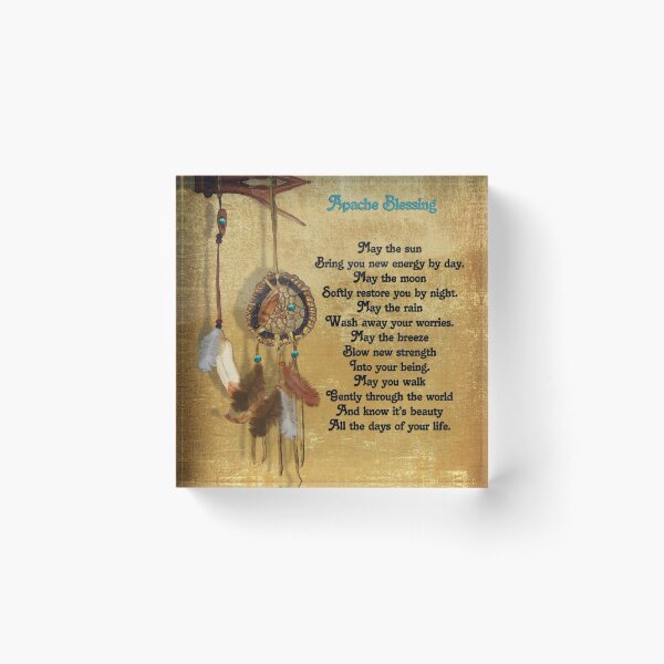 Dreamcatcher Apache blessing Acrylic Block