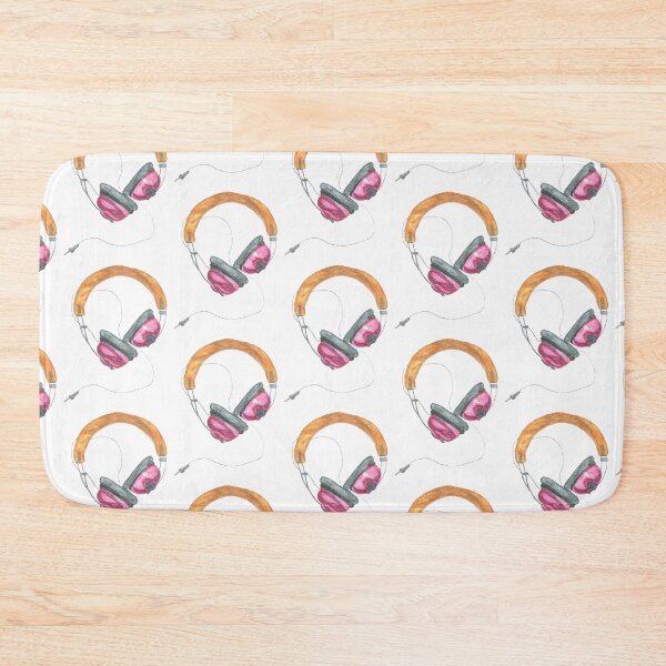 Item preview, Retro Headphones (Magenta) by Michelle Foster  designed and sold by michellefoster.
