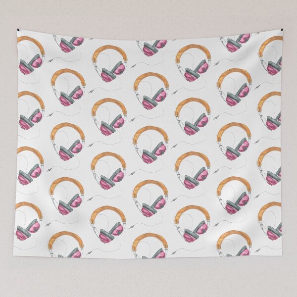 Item preview, Retro Headphones (Magenta) by Michelle Foster  designed and sold by michellefoster.