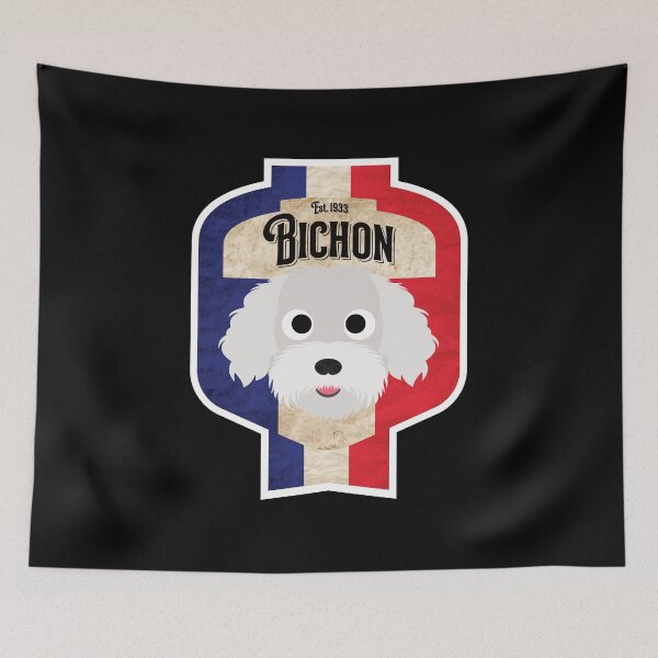 Item preview, Bichon Frise Dog - Distressed French Tricolore Bichon Beer Label Design designed and sold by DoggyStyles.