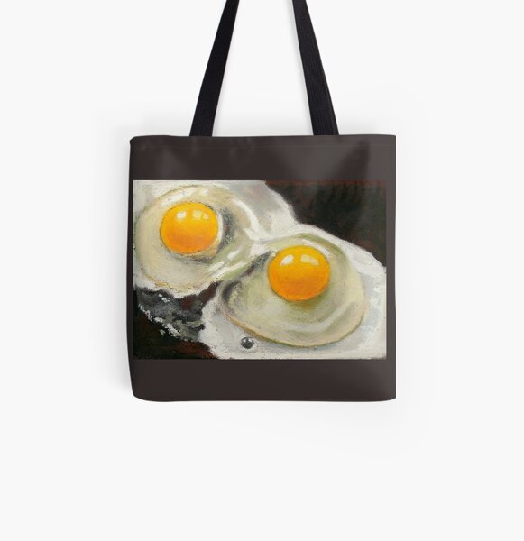 Painting Fried Egg Tote Bag