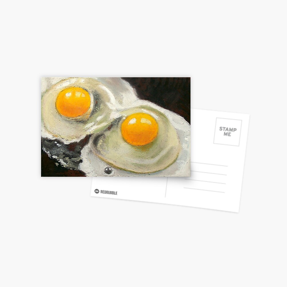 Raw Eggs, Oil Pastel Still Life, Realism, Egg Yolks Spiral Notebook