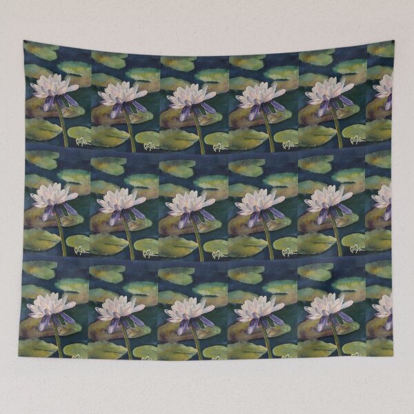 Item preview, Water lily dark lake designed and sold by Frida Andreasson.