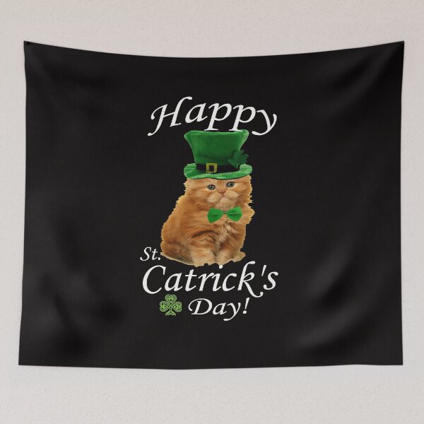 Item preview, St. Patrick's Day Irish Ginger Cat With A Hat And Bow Tie designed and sold by Atteestude.