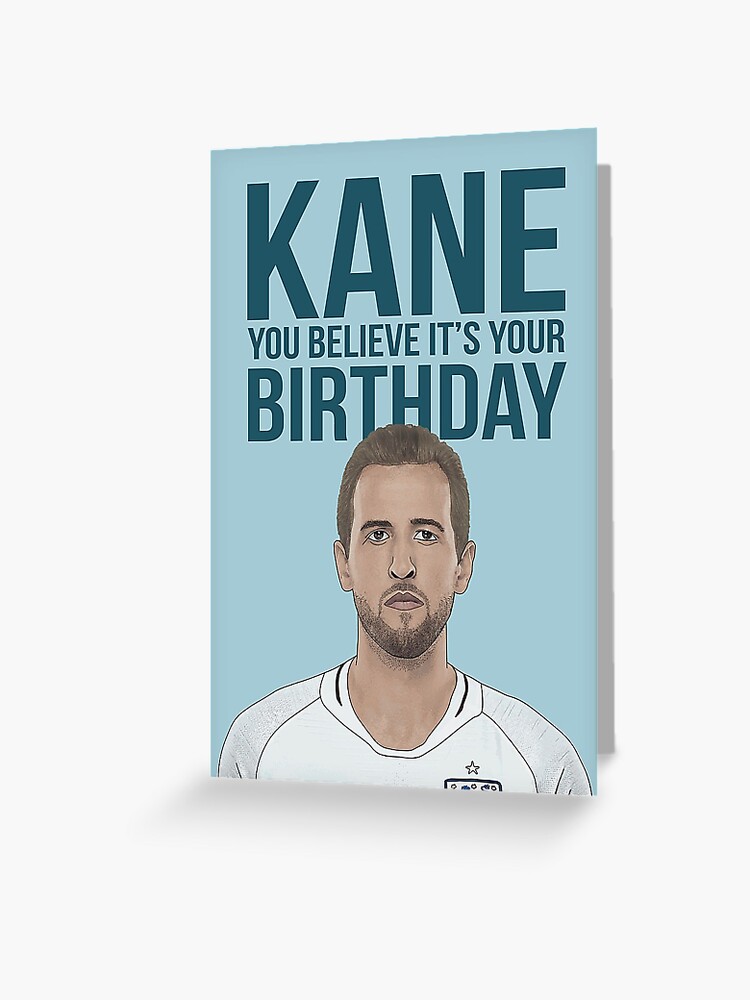 Personalised TOTTENHAM Harry Kane Football Funny Birthday Card Him Son Dad Her 