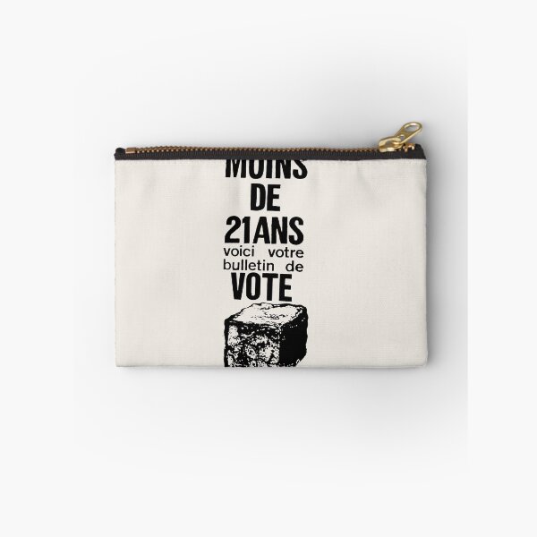 Item preview, ! Paris Revolt, May 68: 'MOINS DE 21 ANS': The Original in Classic Black on Bone Grey designed and sold by Day Chapman.