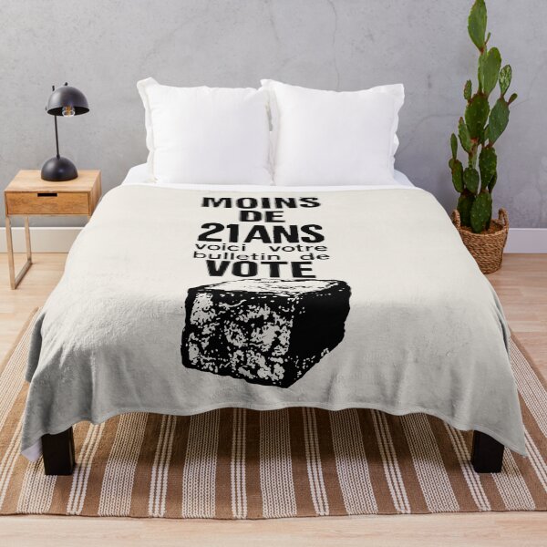 Item preview, ! Paris Revolt, May 68: 'MOINS DE 21 ANS': The Original in Classic Black on Bone Grey designed and sold by Day Chapman.