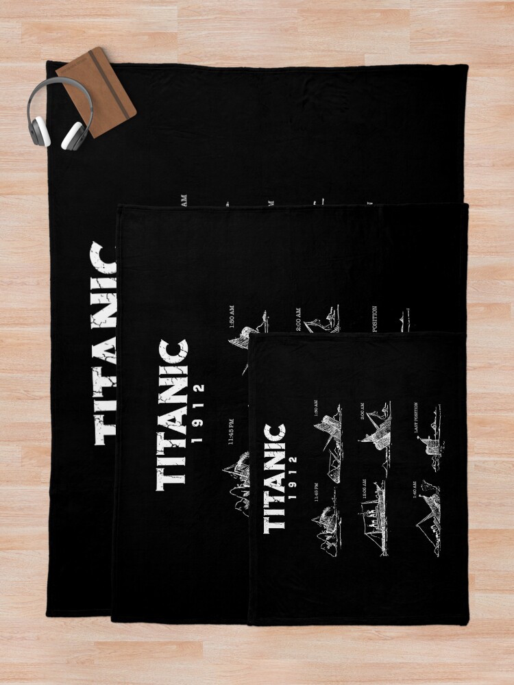 "Sinking Titanic Ship 1912 Atlantic Ocean Sea Disaster " Throw Blanket