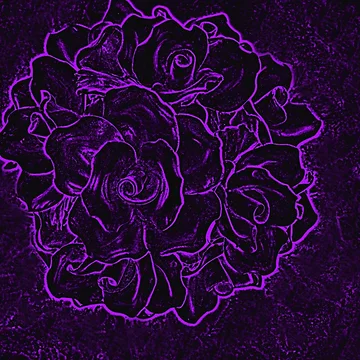 Artwork thumbnail, Electric Purple Roses by Ann Kronick