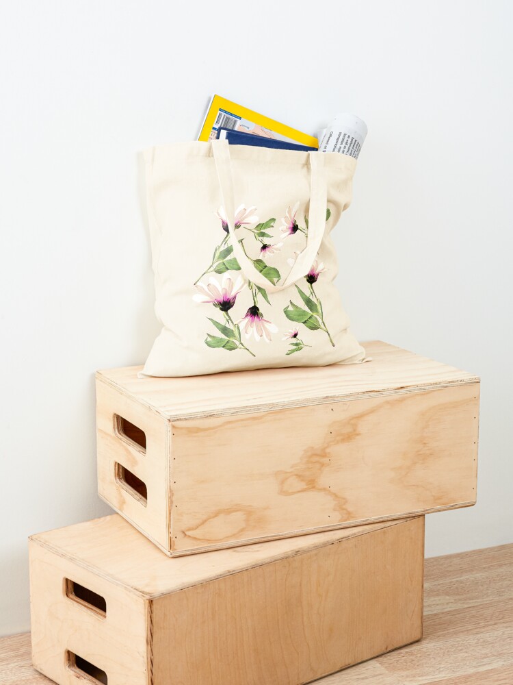 Alternative Ansicht von Rosa Romantik blühen Stofftasche