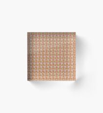 Bloque acrílico Flowers Floral Pattern Antique Look in Pink