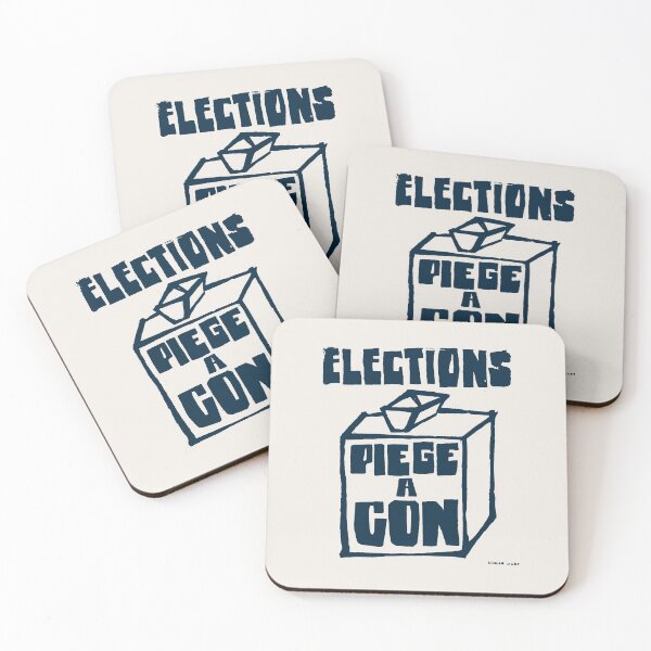 Item preview, ! Paris Revolt, May 68: 'ELECTIONS, PIEGE A CON': The Original in Deepest Blue on Bone White ! designed and sold by Day Chapman.