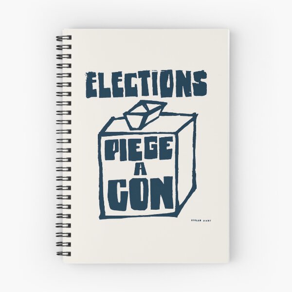 Item preview, ! Paris Revolt, May 68: 'ELECTIONS, PIEGE A CON': The Original in Deepest Blue on Bone White ! designed and sold by Day Chapman.