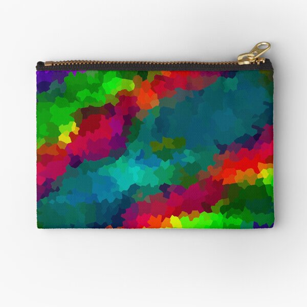 Bold Tie-Dye Stained Glass Pattern Zipper Pouch