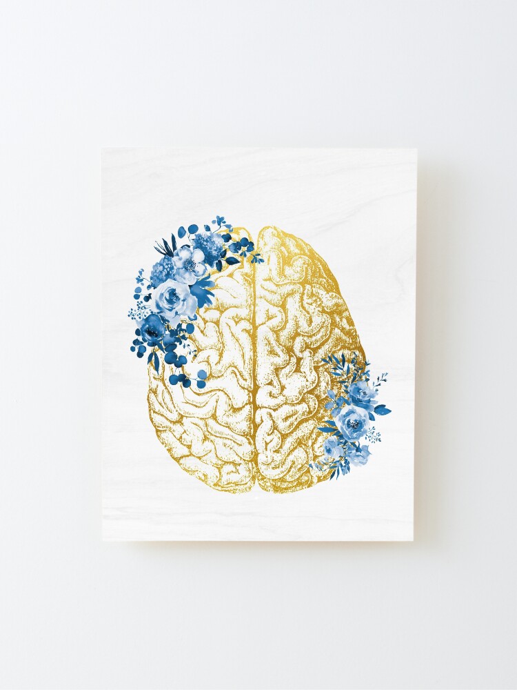 Alternate view of Human Brain Mounted Print