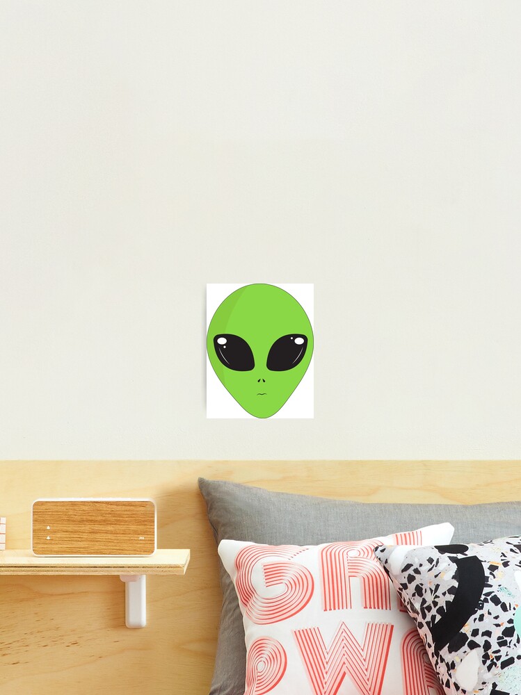 Green Alien Head Graphic Beanie - Cotton Blend Knit Cuff Hat For Men & Women - View #2