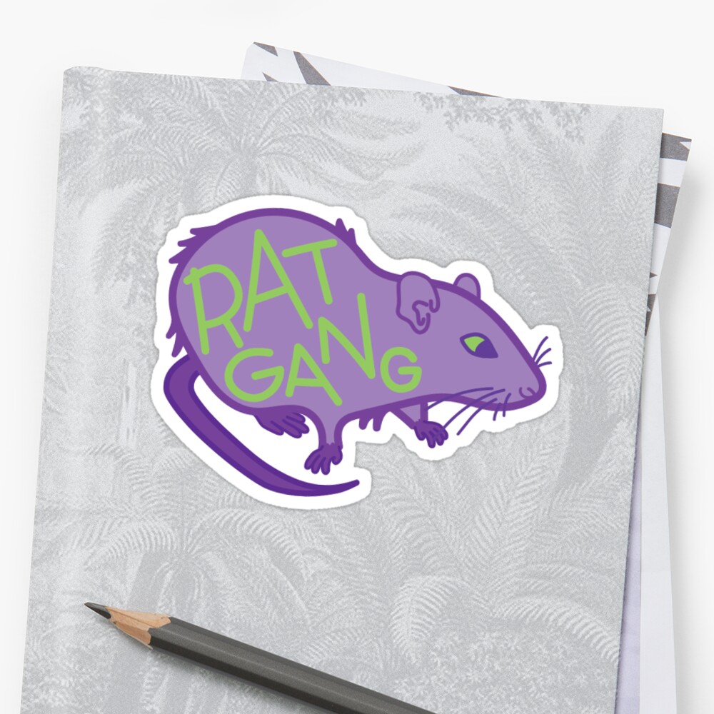 "Chicago Rat Gang" Sticker by ratreviewer Redbubble