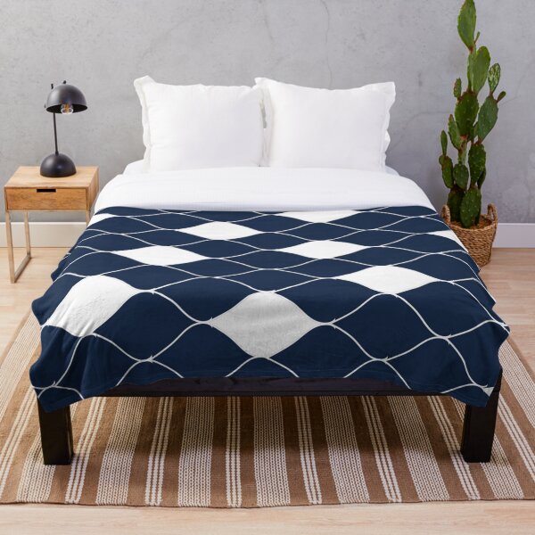 Aperçu de l'œuvre Blobs blancs avec du bleu créée et vendue par FunkyPattern.