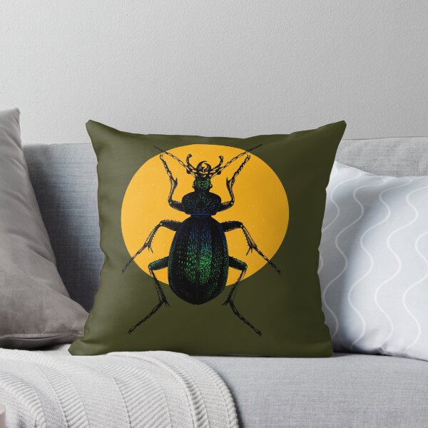 Item preview, Beetle on yellow circle and olive background designed and sold by FK-UK.