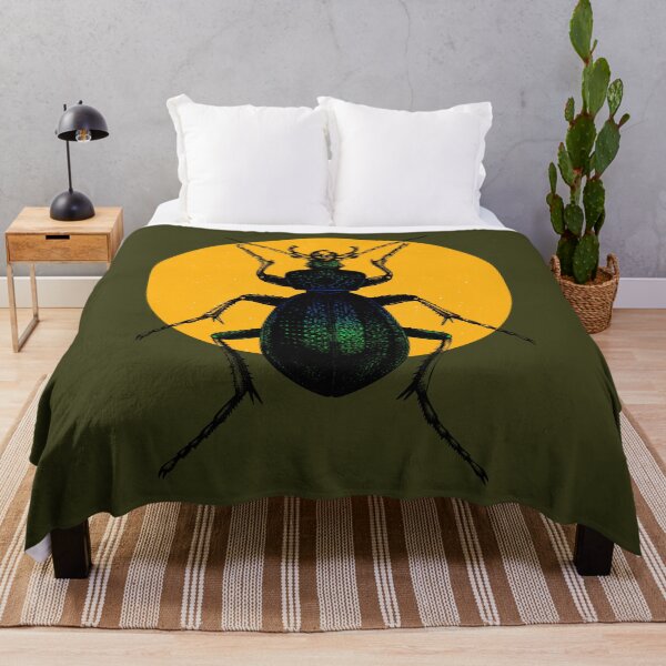 Item preview, Beetle on yellow circle and olive background designed and sold by FK-UK.