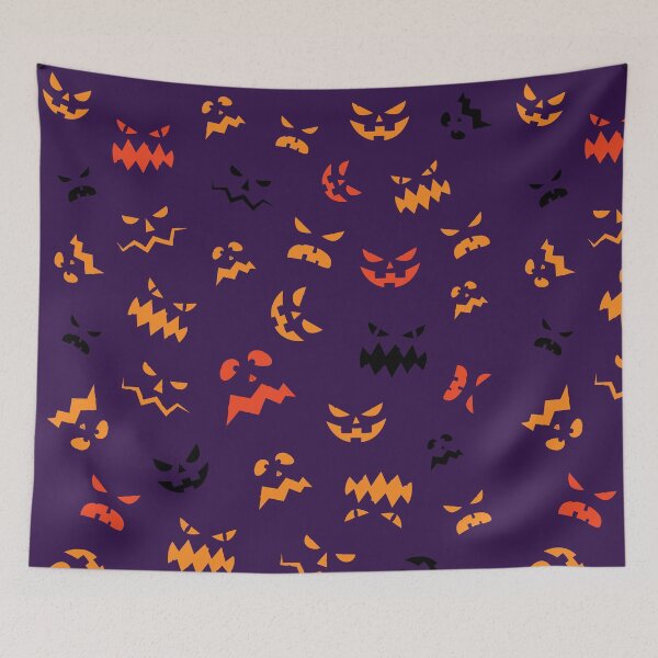 Item preview, Spooky Pumpkin Face Pattern designed and sold by Zerasu.