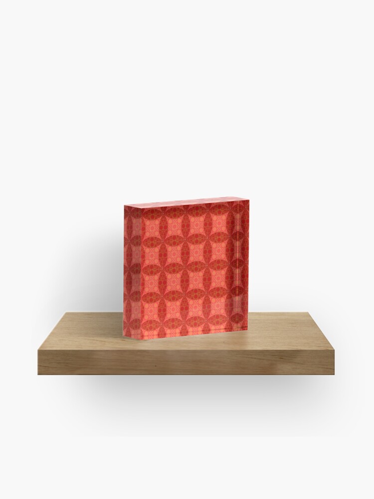 Thumbnail 1 of 5, Acrylic Block, Tomato Blanket designed and sold by brupelo.