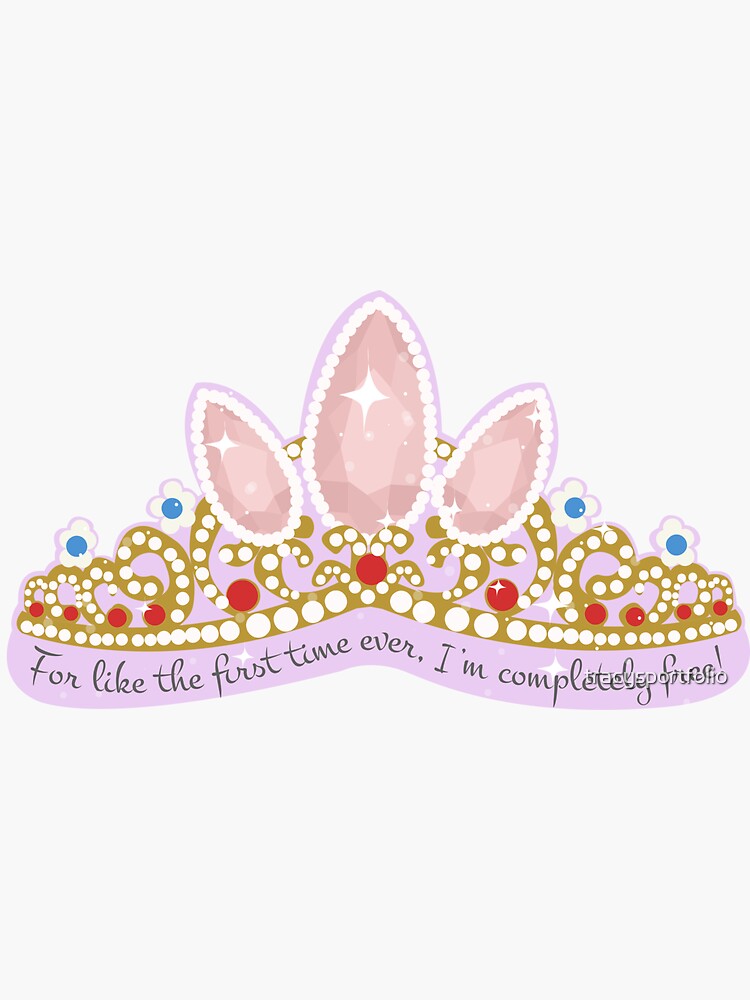 Rapunzel Crown Transparent Stickers – Wish Upon Magic