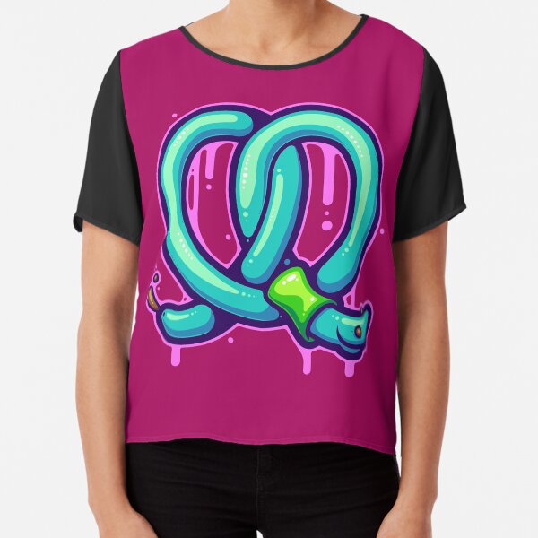 Pretzel Worm Chiffon Top