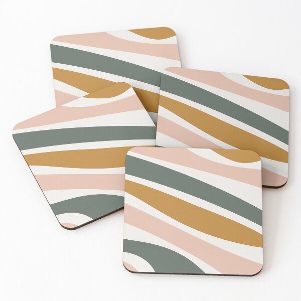 Item preview, Modern Abstract Stripes, Green, Gold, Blush designed and sold by meggydesigns.