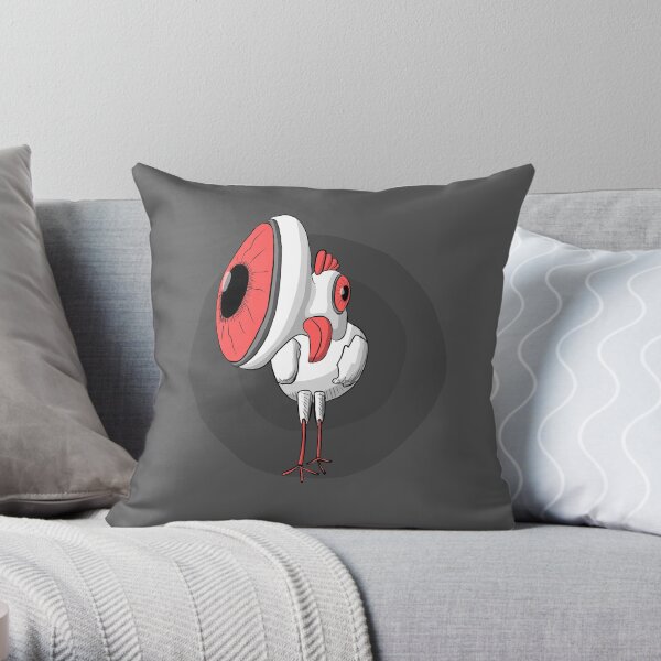 Eye of the Chicken Throw Pillow