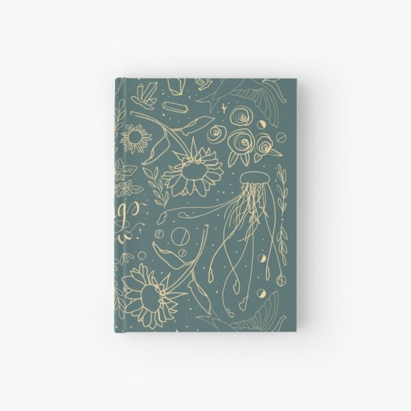 All things grow: sunflowers, jellyfish, roses, swallows Hardcover Journal