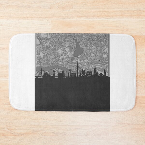 Item preview, hamburg skyline designed and sold by BekimART.