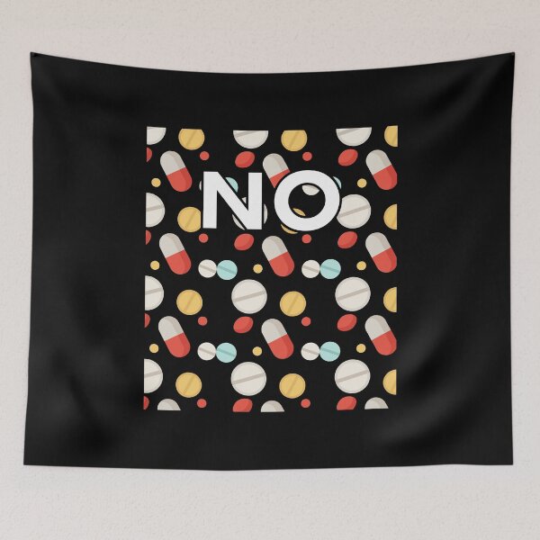 Item preview, No to Drugs Pill Background Dark Color designed and sold by TinyStarAmerica.