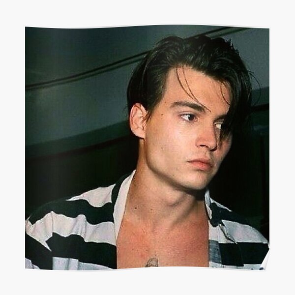 Young Johnny Depp Poster By Sarahemhavens Redbubble