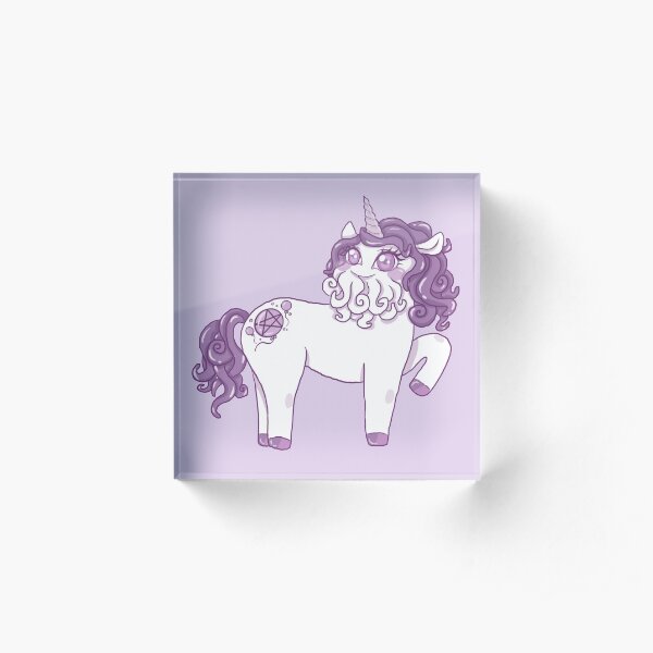 Purple Cthulhu-corn Acrylic Block