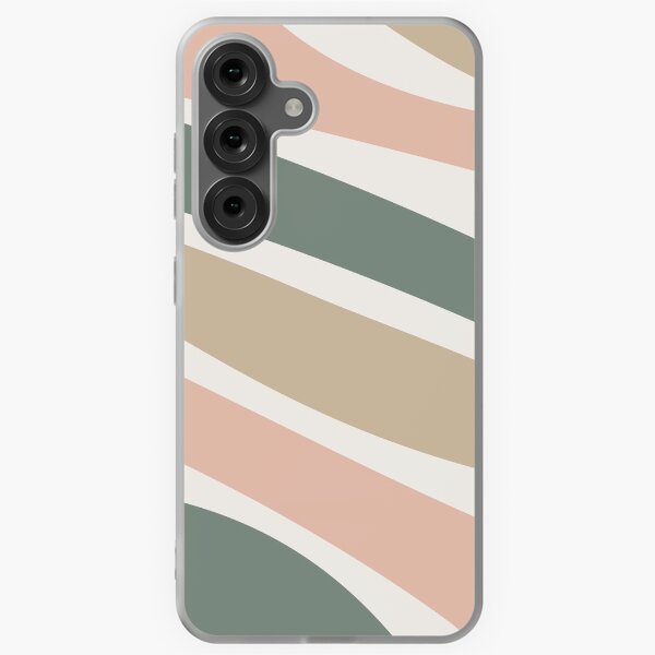 Aperçu de l'œuvre Rayures modernes abstraites, vert, blush, neutre créée et vendue par meggydesigns.