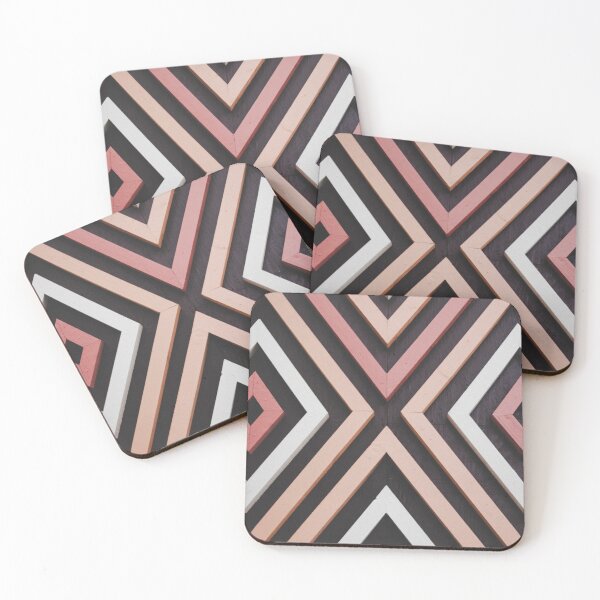 Item preview, Pink & Black Geometric Stripes Pattern  designed and sold by newburyboutique.